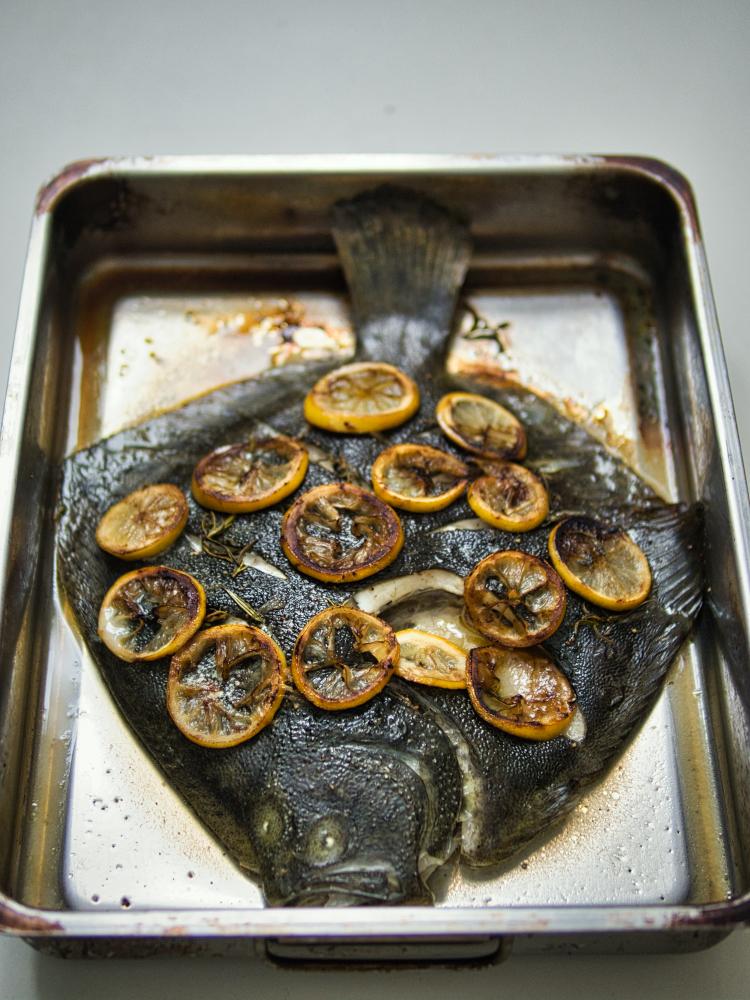 Rezeptbild: Steinbutt aus dem Ofen