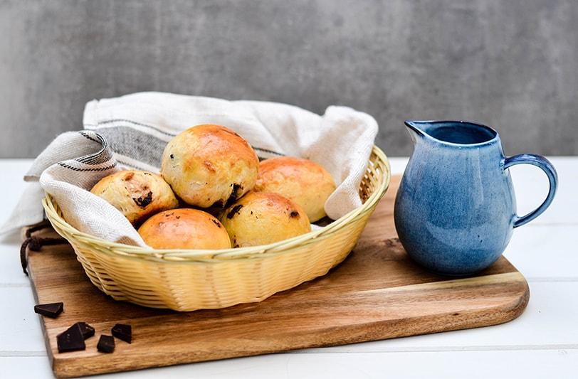 Rezeptbild: Schokobrötchen Rezept mit Quarkteig