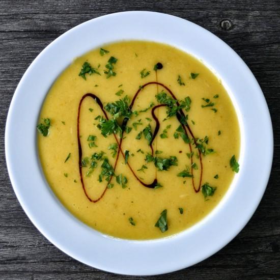 Rezeptbild: Kartoffelsuppe mit Parmesan