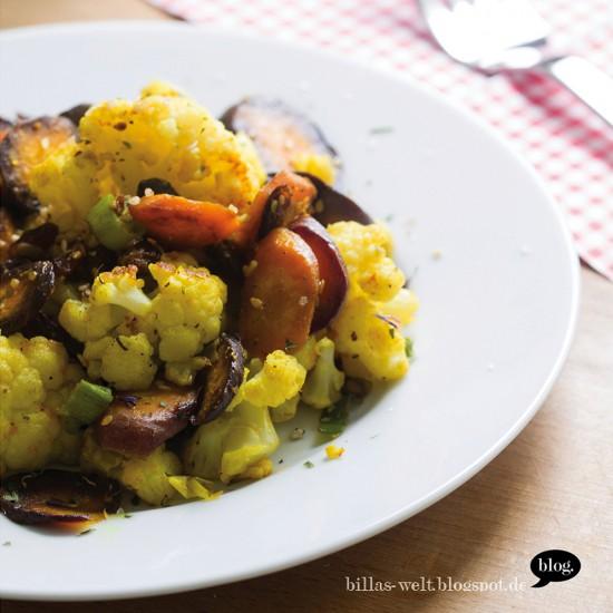 Rezeptbild: Blumenkohl-Salat mit Purple Haze-Möhren