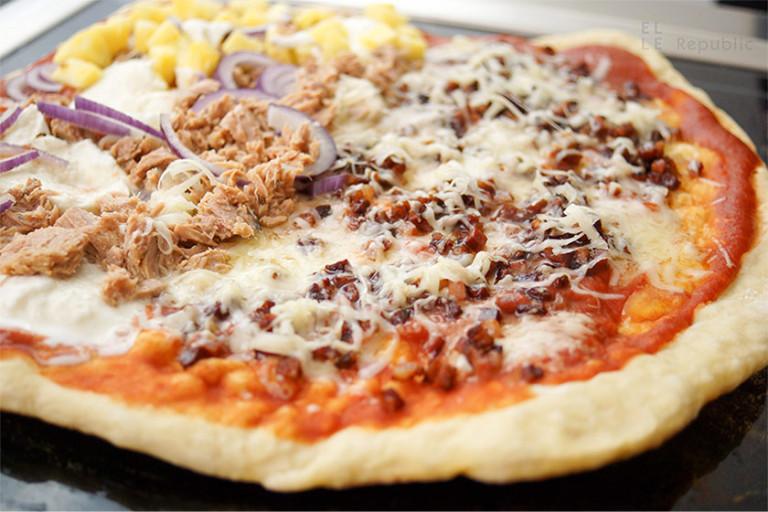 Rezeptbild: Grill Pizza schnell selbstgemacht