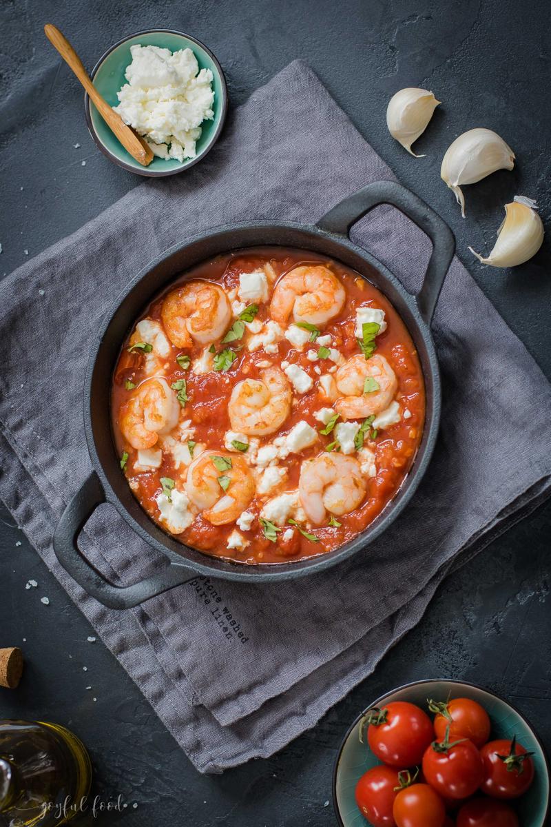 Rezeptbild: Shrimps Saganaki