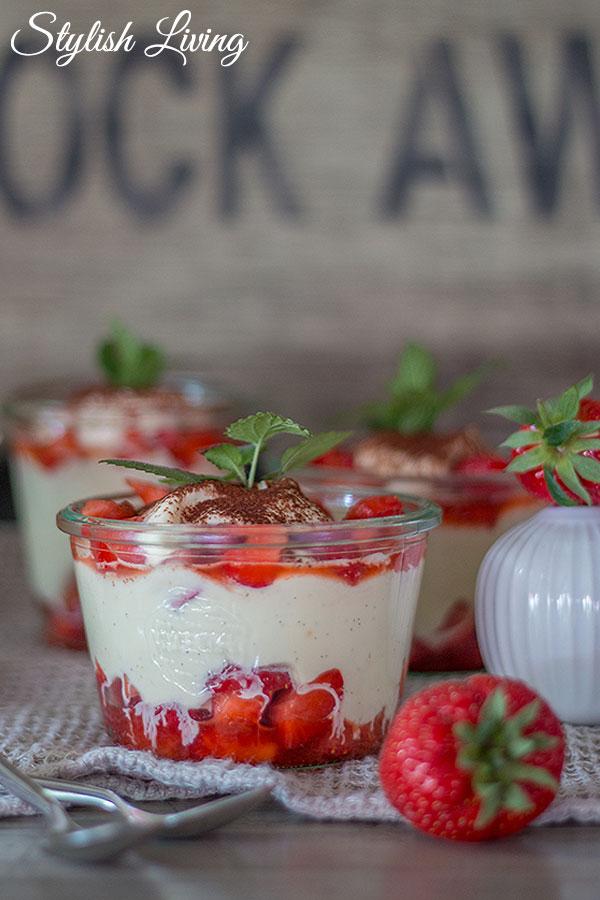 Rezeptbild: Crema di fragola | Mascarponecreme mit Erdbeeren