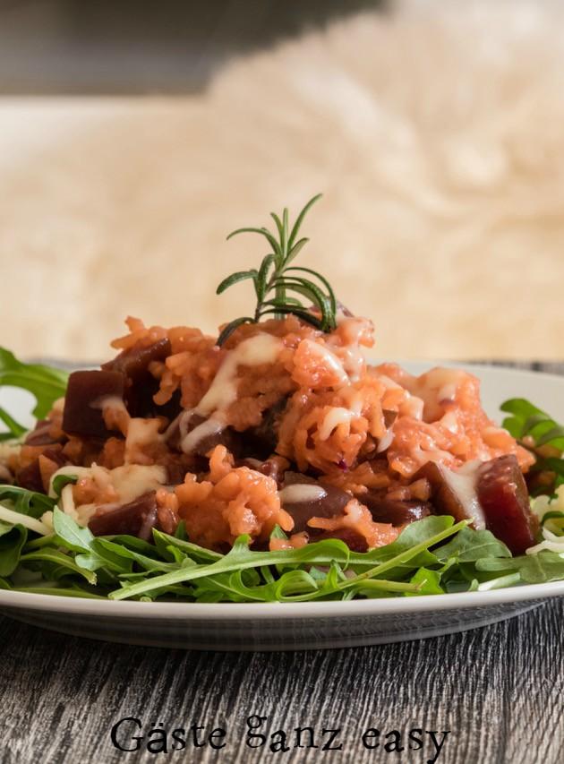 Rezeptbild: Rote-Bete-Risotto mit Honig und Rosmarin