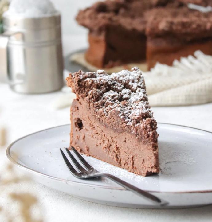 Rezeptbild: Schokokäsekuchen ohne Boden & mit Streusel