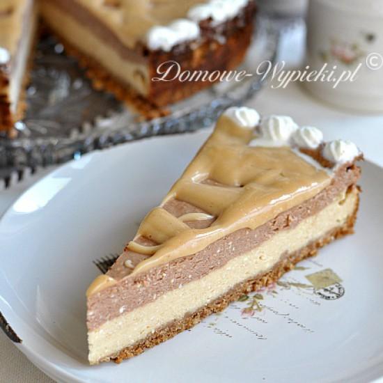 Rezeptbild: Erdnuss- Schoko Käsekuchen