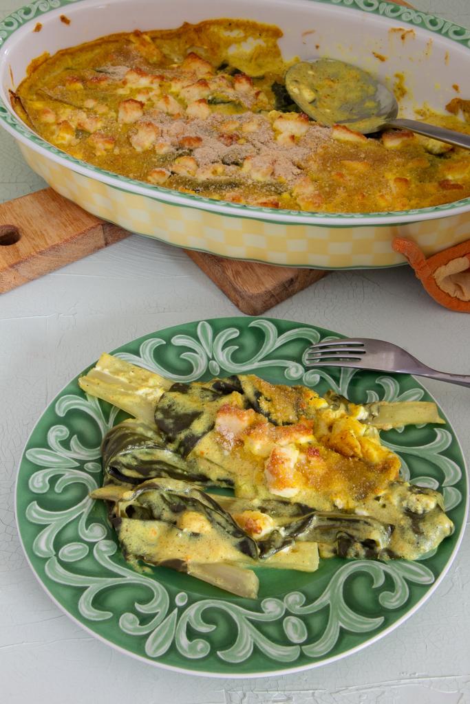 Rezeptbild: Herzhaftes Mangoldgratin mit Feta