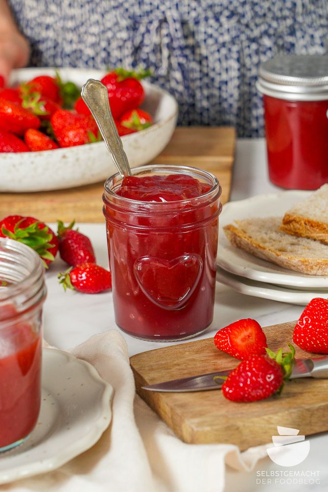 Rezeptbild: Erdbeermarmelade ohne Zucker: Natürlich süß