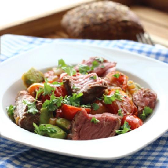 Rezeptbild: Avocado-Steak-Pfanne
