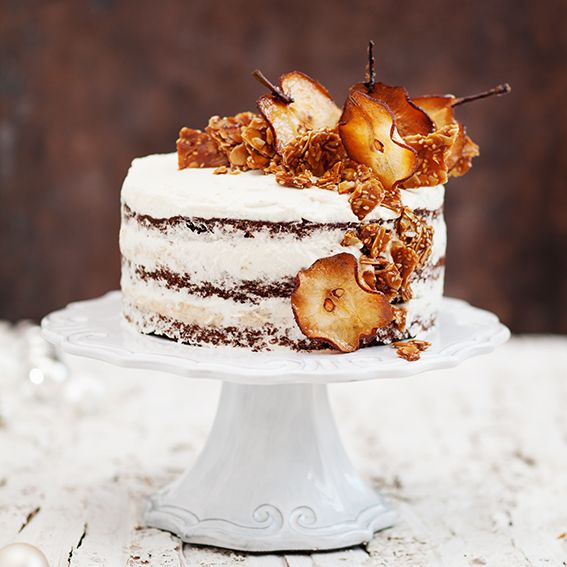 Rezeptbild: Beschwipste Birnen Kokos Torte