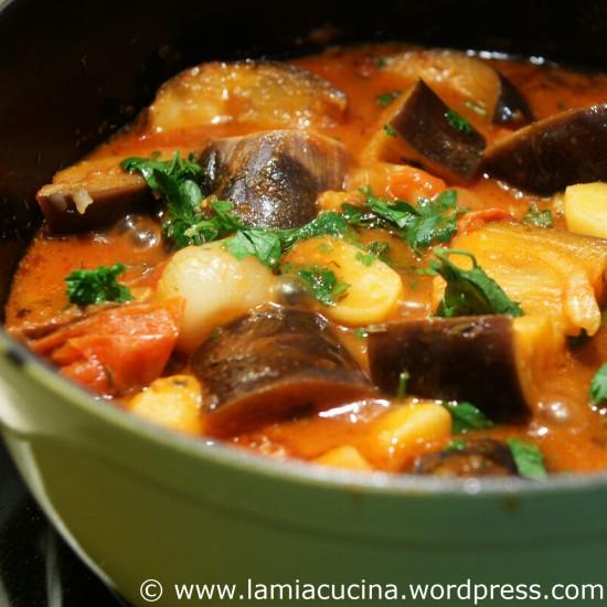 Rezeptbild: Auberginen in Tomatensauce