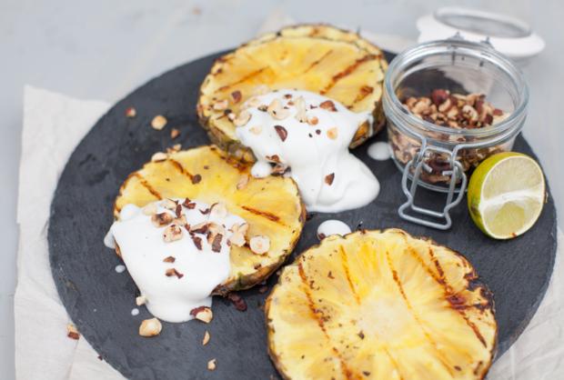 Rezeptbild: Ananas mit Kokossahne vom Grill