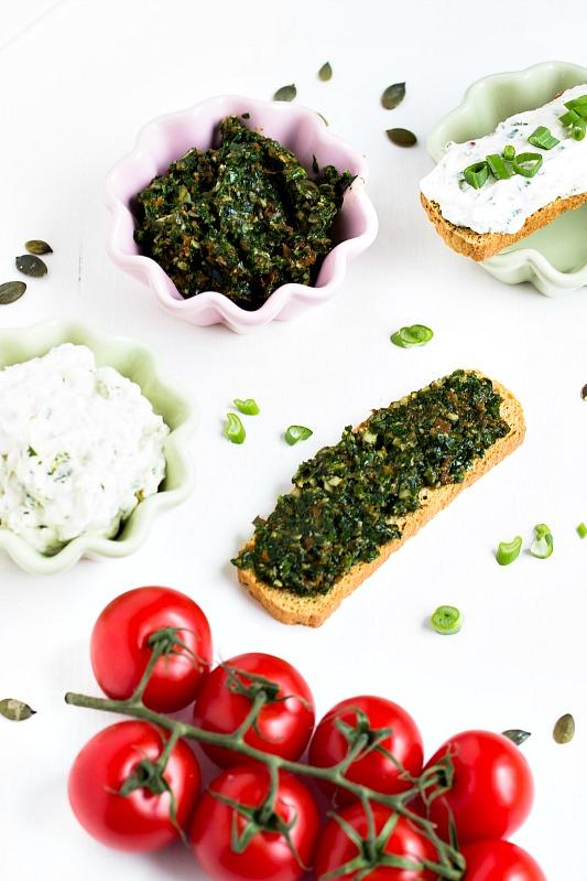 Rezeptbild: Bärlauch-Tomaten-Pesto und Bärlauch Aufstrich/Dip 