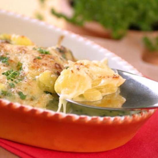 Rezeptbild: Kartoffel-Bärlauch-Gratin