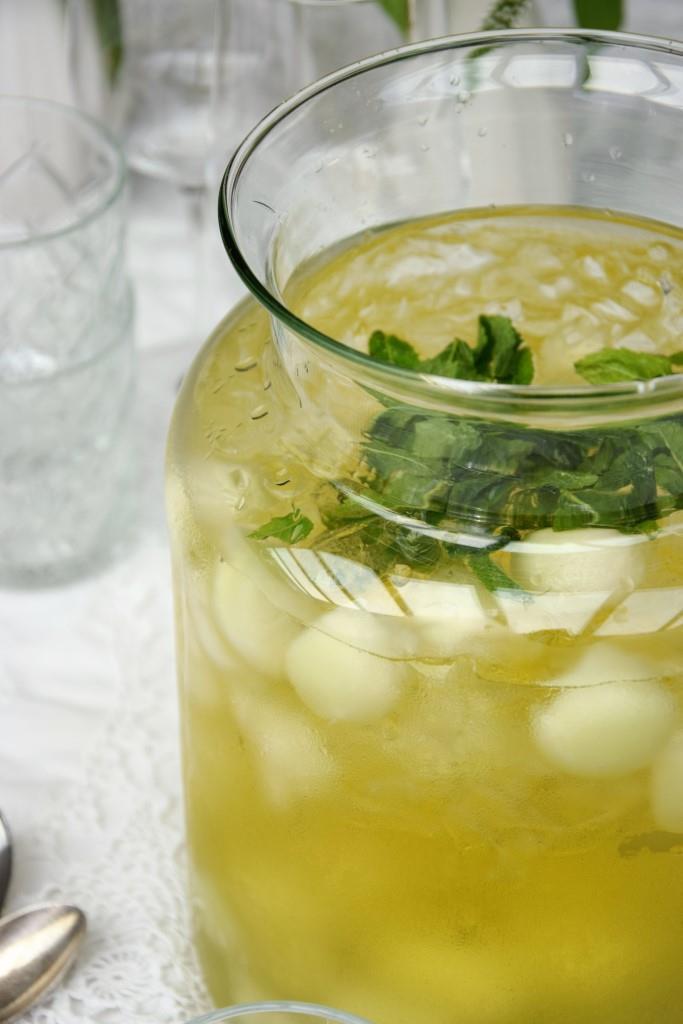 Rezeptbild: Geeiste Melonen-Bowle mit Limoncello