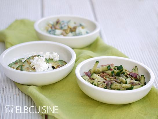 Rezeptbild: Gurkensalat mal 3 – für jeden Geschmack eine Variante! 