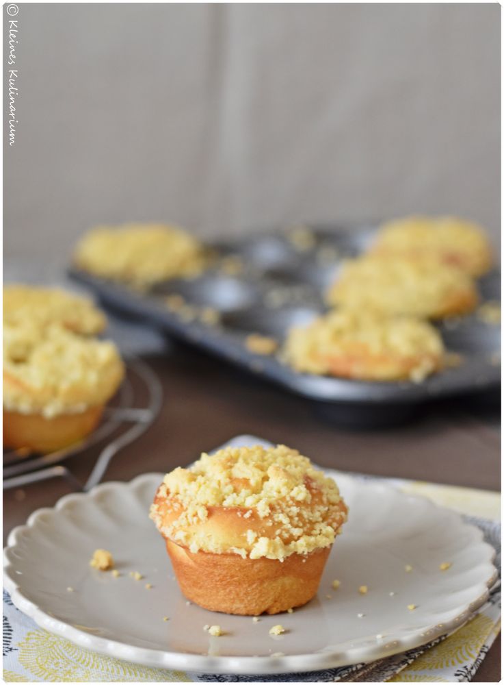 Rezeptbild: Streuselkuchenmuffins mit Pudding