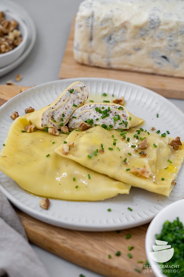 Rezeptbild: Maultaschen mit Gorgonzola in 30 Minuten