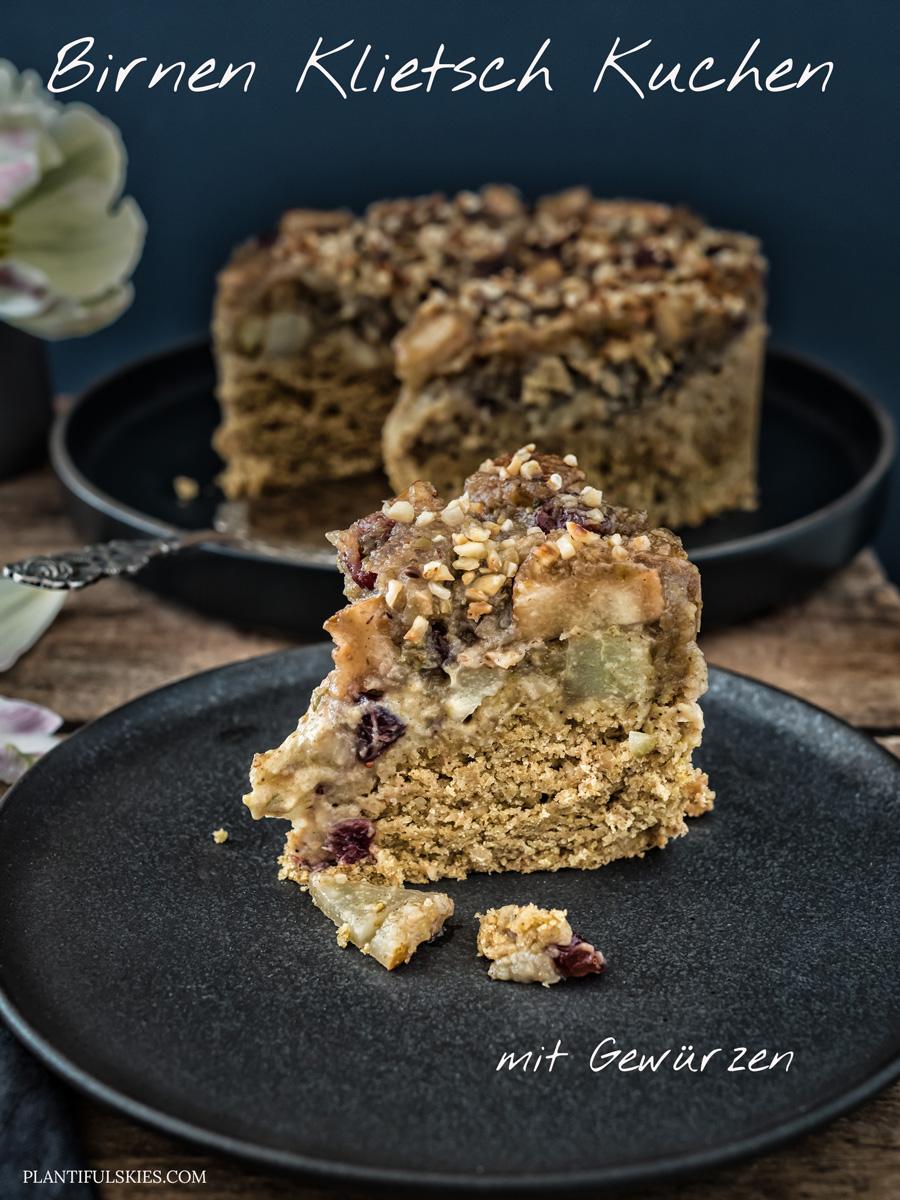 Rezeptbild: Birnen Klietsch Kuchen mit Gewürzen