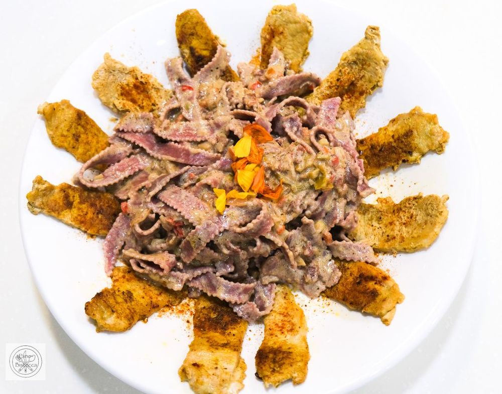 Rezeptbild: Randennudeln mit Schweinsplaetzchen