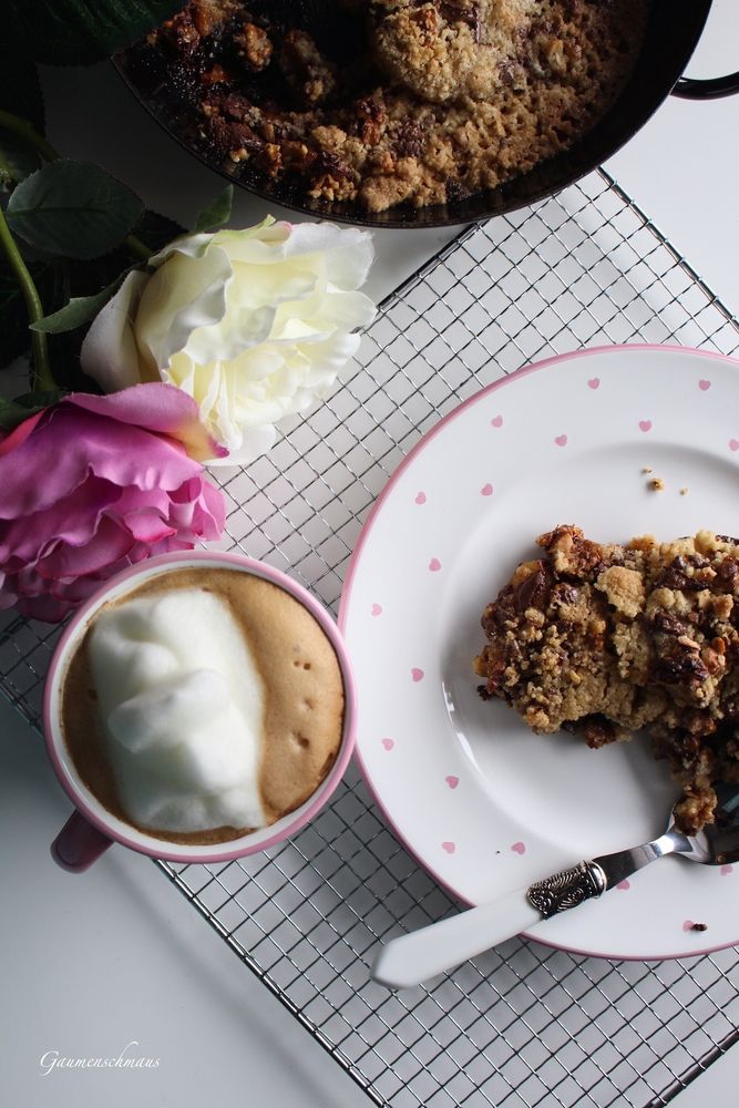 Rezeptbild: Birnen-Schoko-Crumble