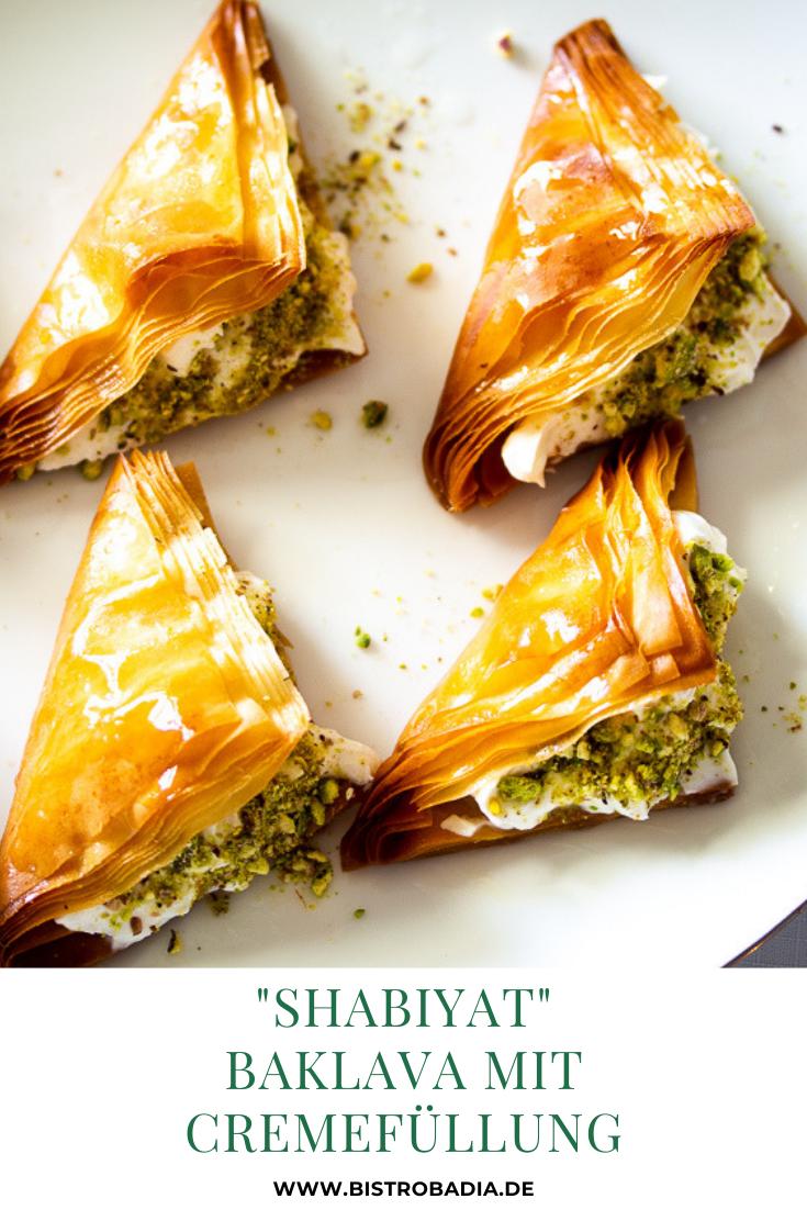 Rezeptbild: Shabiyat: Knusprige Baklava-Taschen mit Cremefüllung