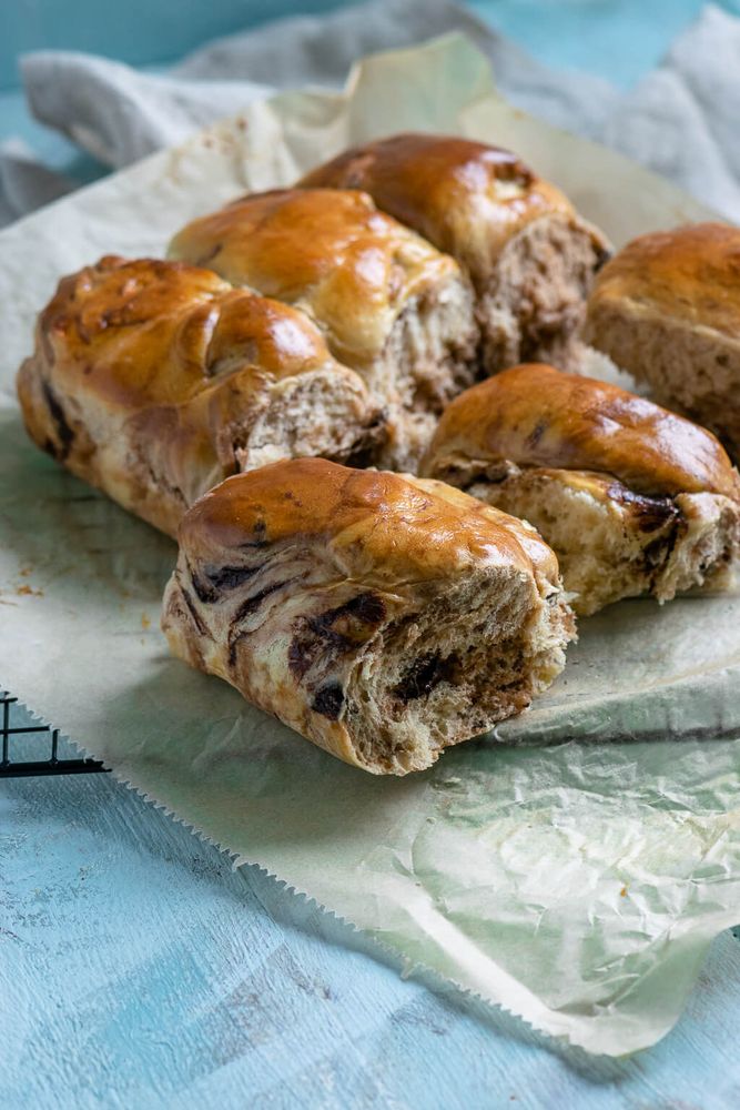 Rezeptbild: Weiche Schoko Brötchen
