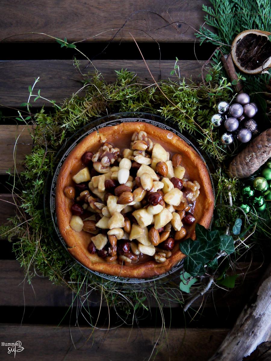 Rezeptbild: Cheesecake mit Nuss-Apfel-Zimt Karamell