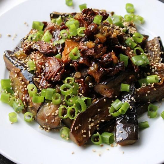 Rezeptbild: Auberginen Asia-Style und Teriyaki-Mock Duck