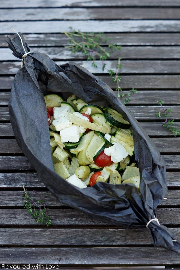 Rezeptbild: Mediterrane Gemüsepäckchen