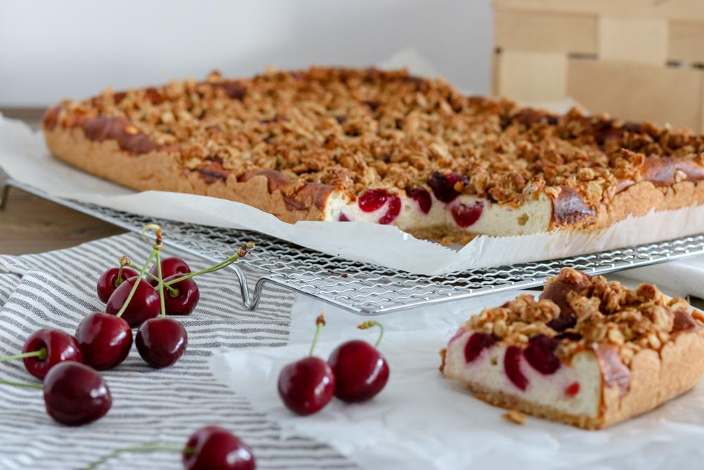 Rezeptbild: Gesunder Kirsch-Käsekuchen