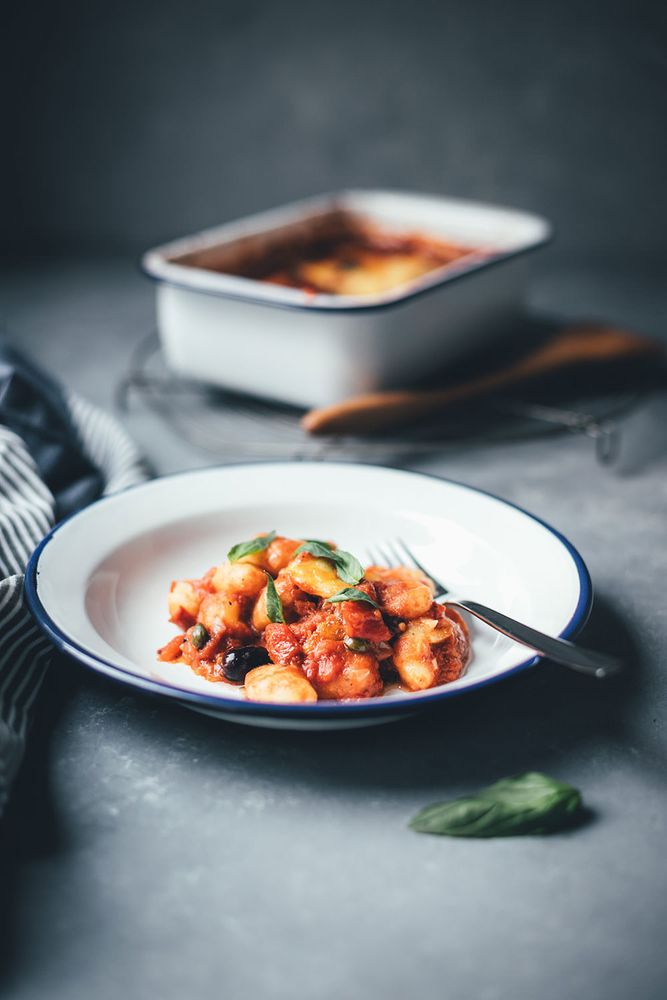 Rezeptbild: Überbackene Gnocchi alla puttanesca