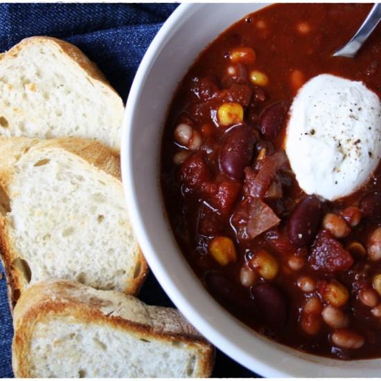 Rezeptbild: Bohnen-Chili mit Schokolade