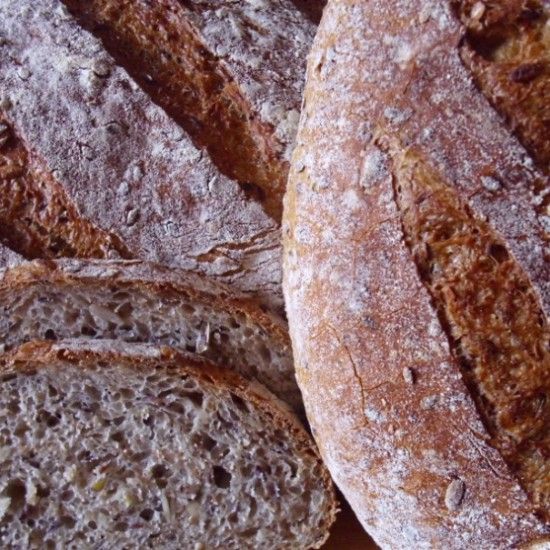 Rezeptbild: Fünfkornbrot nach Jeffrey Hamelman / Five-Grain-Levain