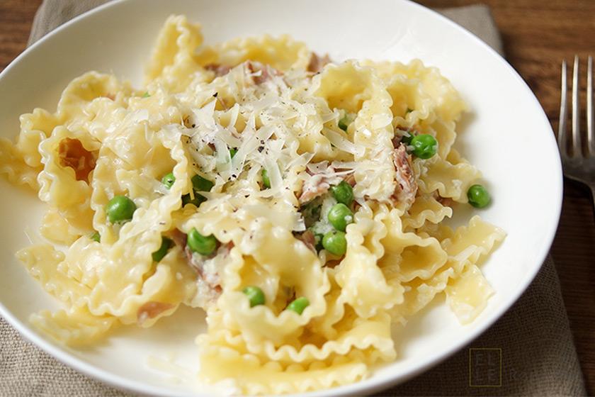 Rezeptbild: Pasta mit Parmaschinken und Sahnesoße