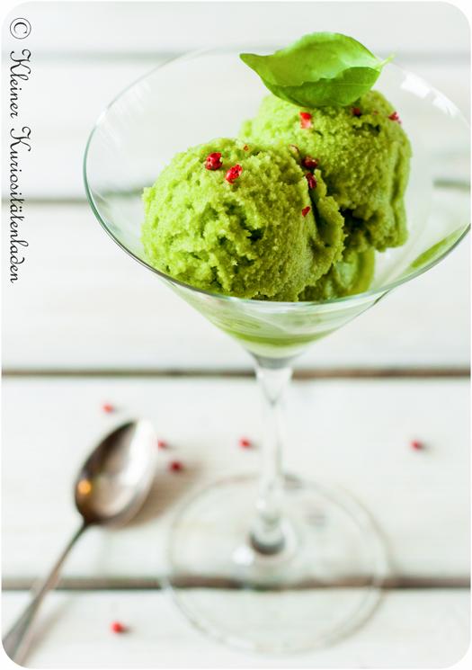 Rezeptbild: Zitronen-Basilikum-Sorbet