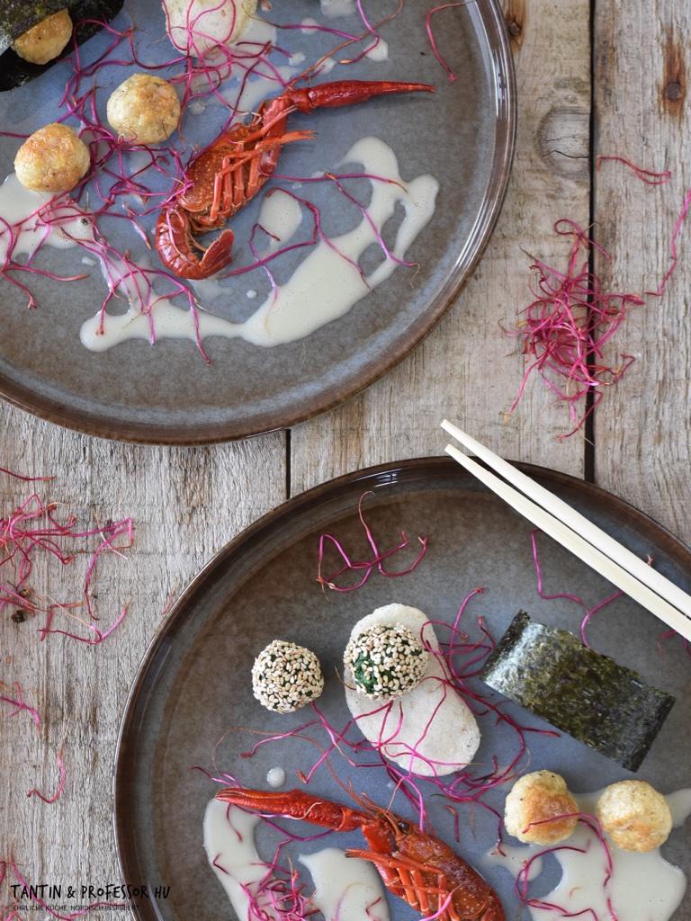 Rezeptbild: HECHT - KREBSSCHWÄNZE - SPINAT