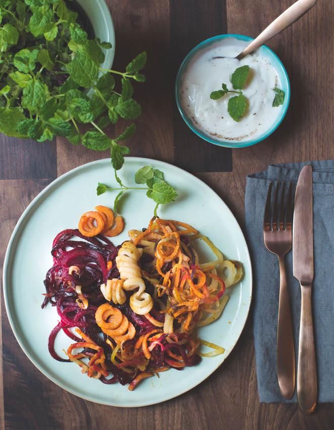 Rezeptbild: Ofengeröstete Gemüsespiralen