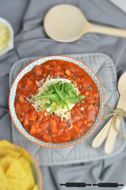 Rezeptbild: Baked Beans mit Tortilla Chips 