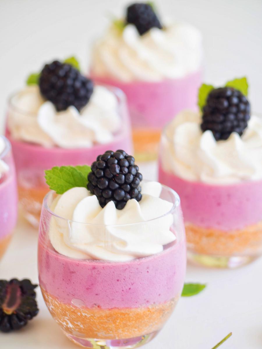 Rezeptbild: Brombeer Cheesecake Mousse im Glas