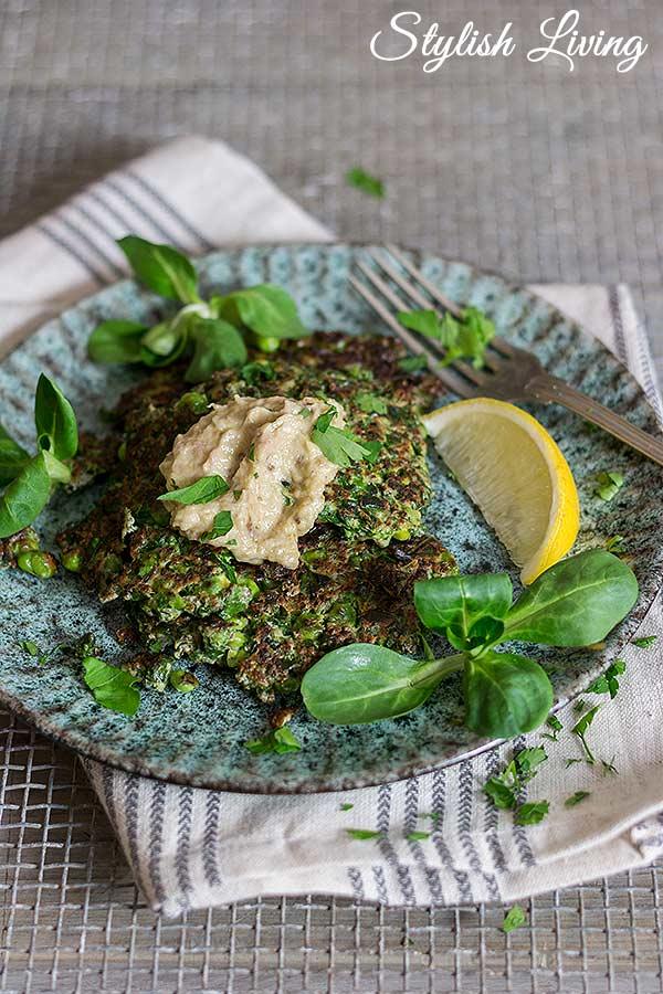 Rezeptbild: Grünkohl-Erbsen-Ricotta-Frikadellen