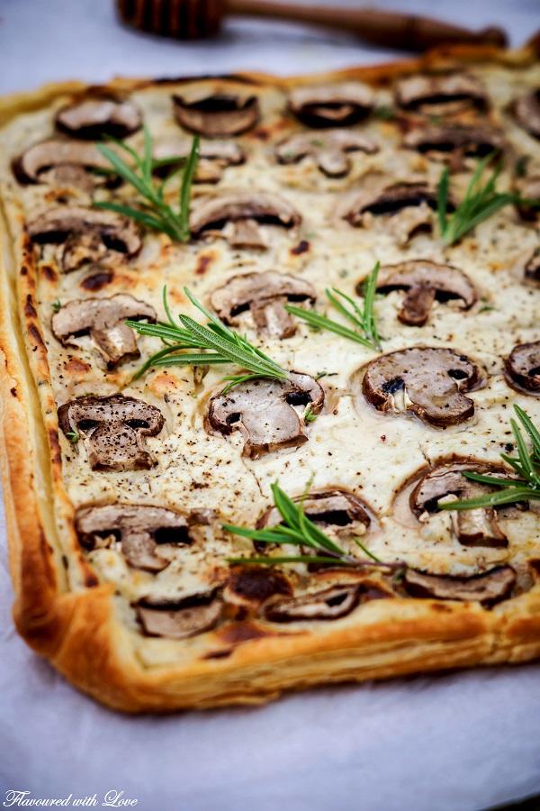 Rezeptbild: Ricotta Tarte mit Trüffelhonig