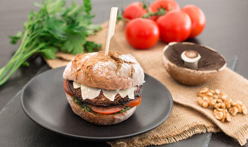 Rezeptbild: Portobello-Burger (Riesenpilz)
