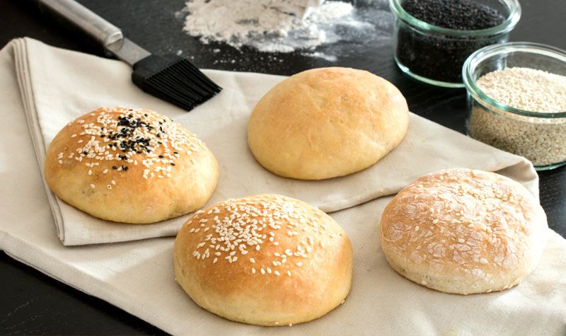 Rezeptbild: Selbstgemachte Burger-Brötchen