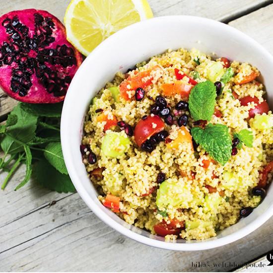 Rezeptbild: Couscous mit Aprikosen & Granatapfelkernen