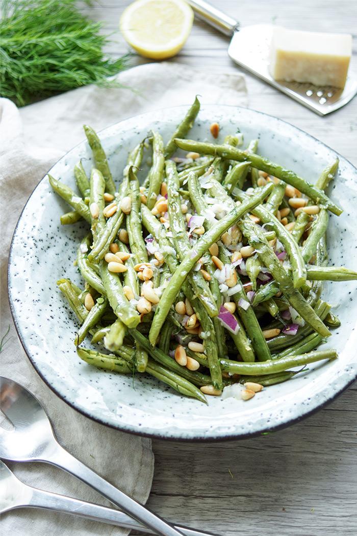 Rezeptbild: Geröstete grüne Bohnen mit Zitrone und Dill
