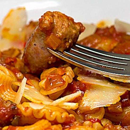 Rezeptbild: Pasta mit Tomaten-Salsiccia-Sauce