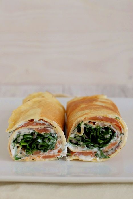 Rezeptbild: Pfannkuchen gefüllt mit Lachs
