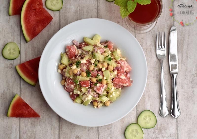 Rezeptbild: Wassermelonen Feta Salat