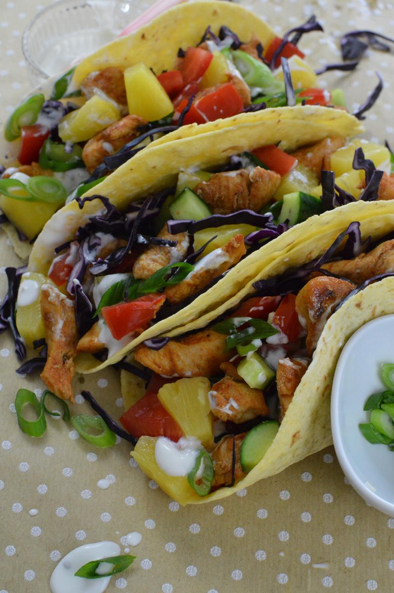 Rezeptbild: Bunte Hähnchen Tacos